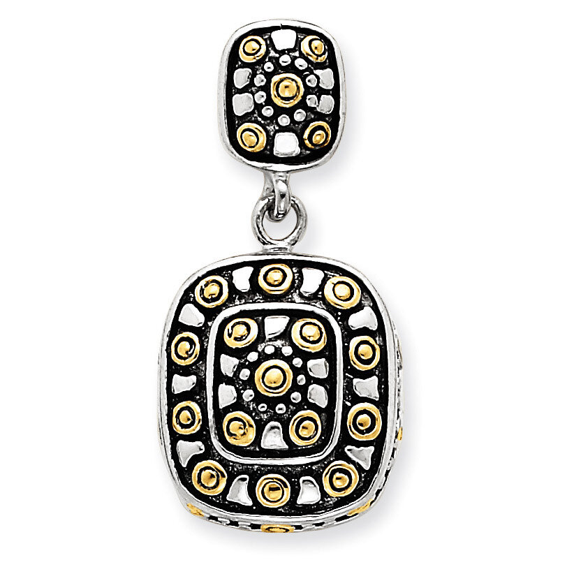 Vermeil and Antiqued Pendant Sterling Silver QP1287
