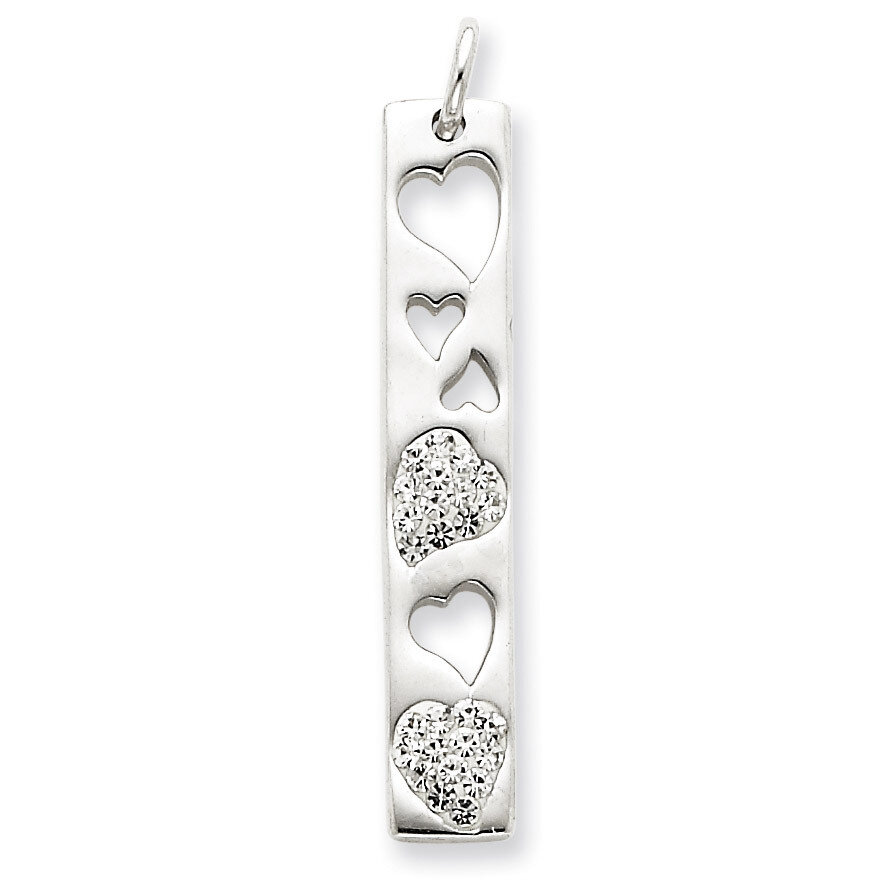 Stellux Crystal Heart Pendant Sterling Silver QP1383