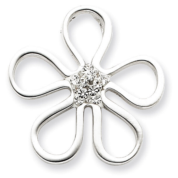 Stellux Crystal Flower Pendant Sterling Silver QP1400