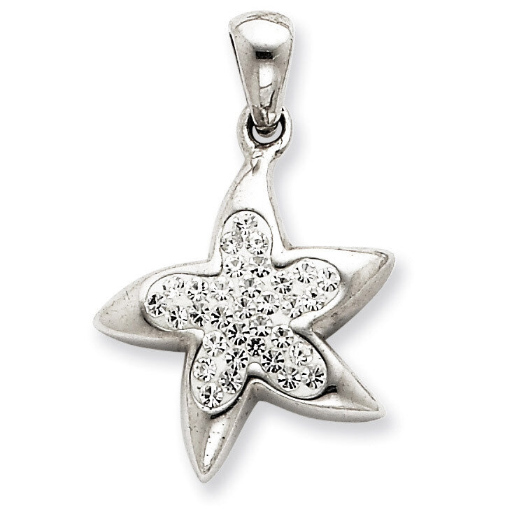 Stellux Crystal Star Pendant Sterling Silver QP1403