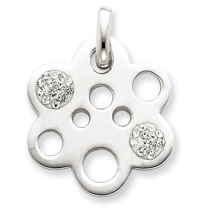 Swarovski Crystal Flower Pendant Sterling Silver QP1404