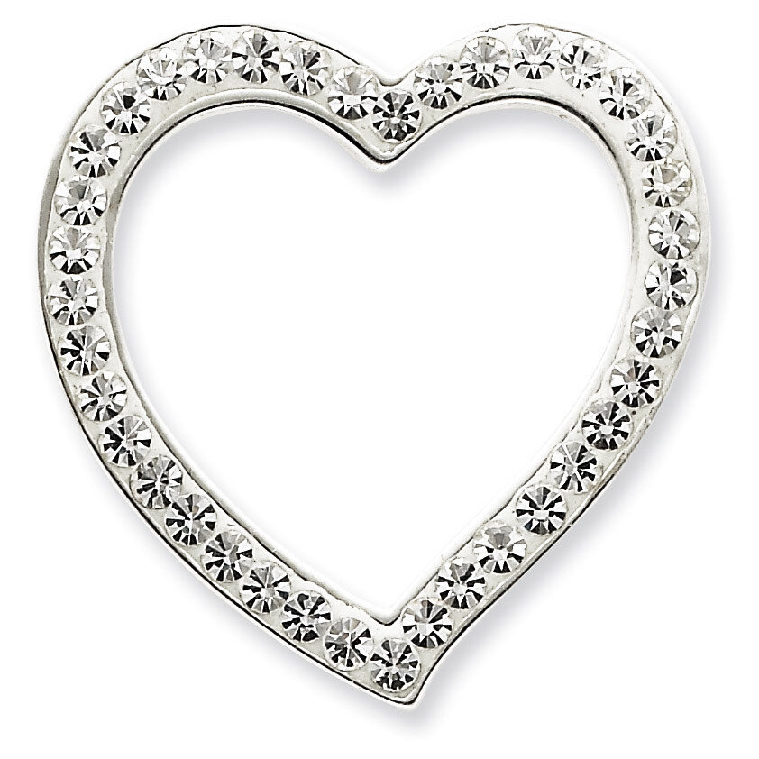 Swarovski Crystal Heart Pendant Sterling Silver QP1413