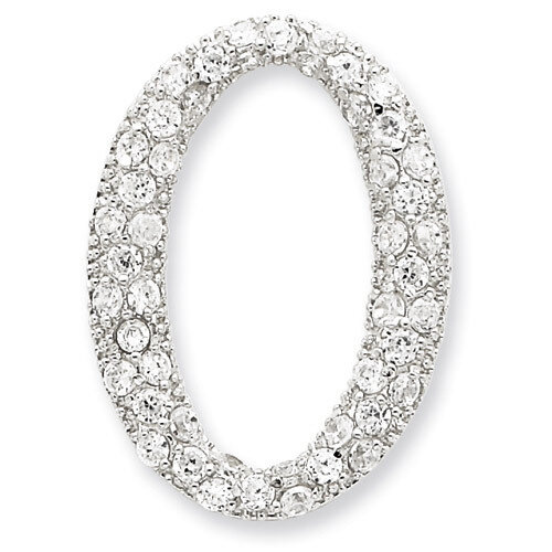 CZ Chain Slide Pendant Sterling Silver QP1435