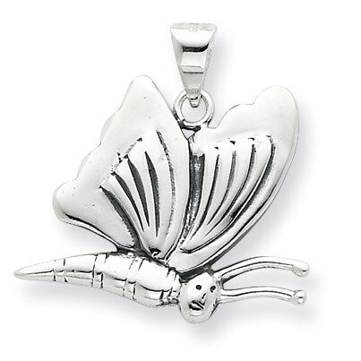 Antiqued Butterfly Pendant Sterling Silver QP2141