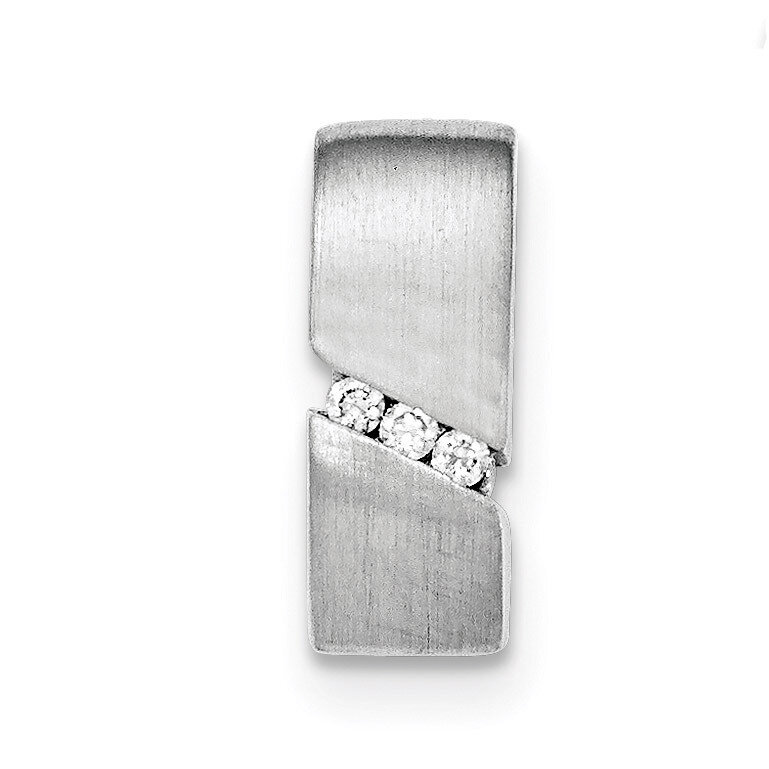 Brushed CZ Slide Sterling Silver QP4126