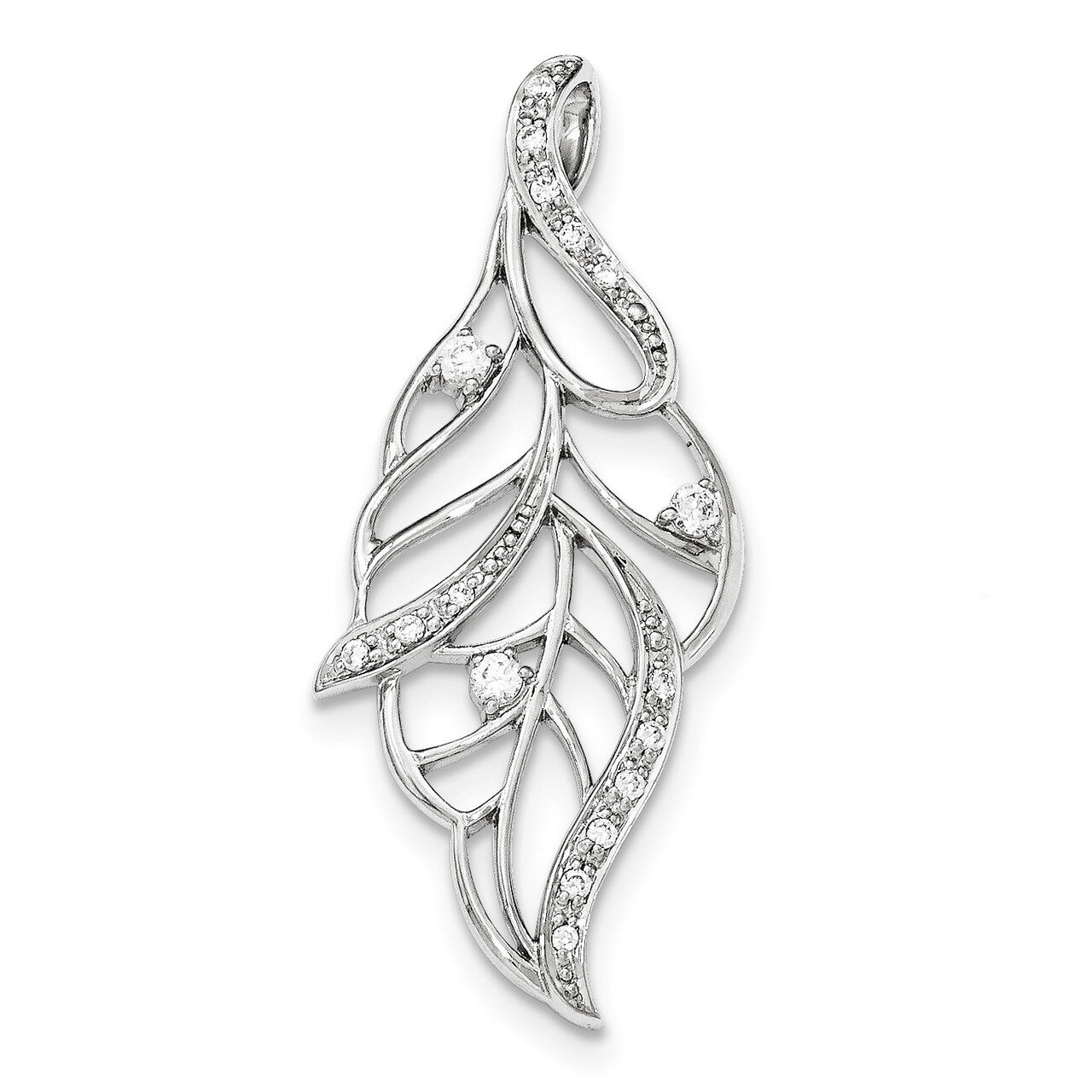Polished CZ Slide Sterling Silver QP4158