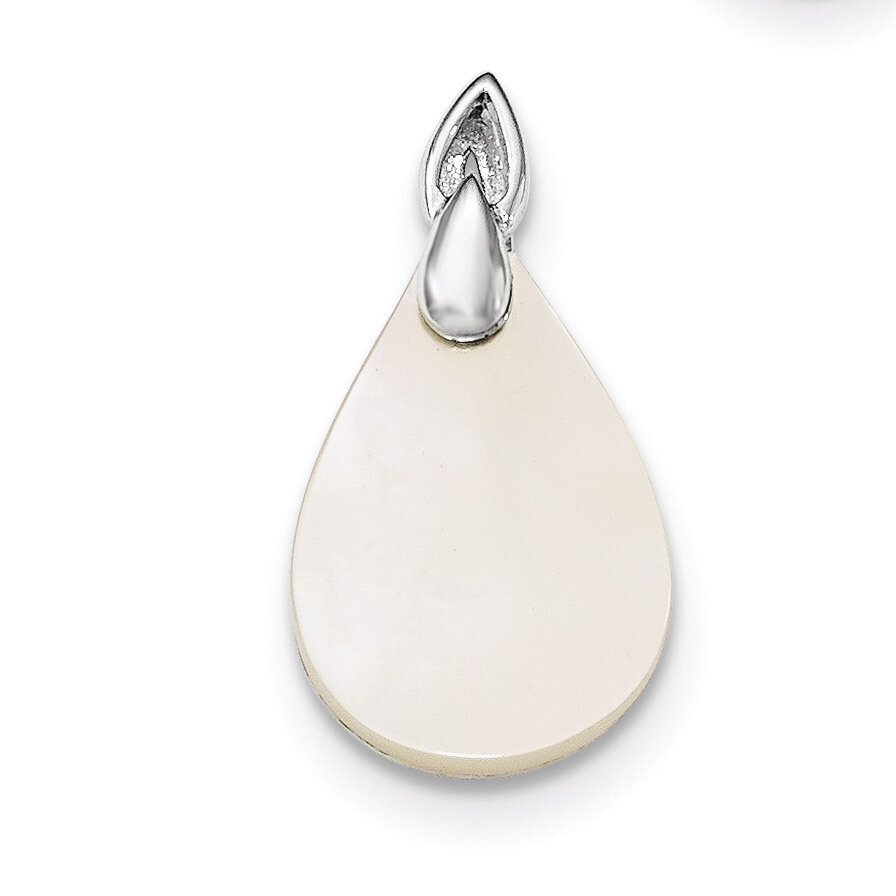 Polished Mother of Pearl Chain Slide Pendant Sterling Silver QP4182