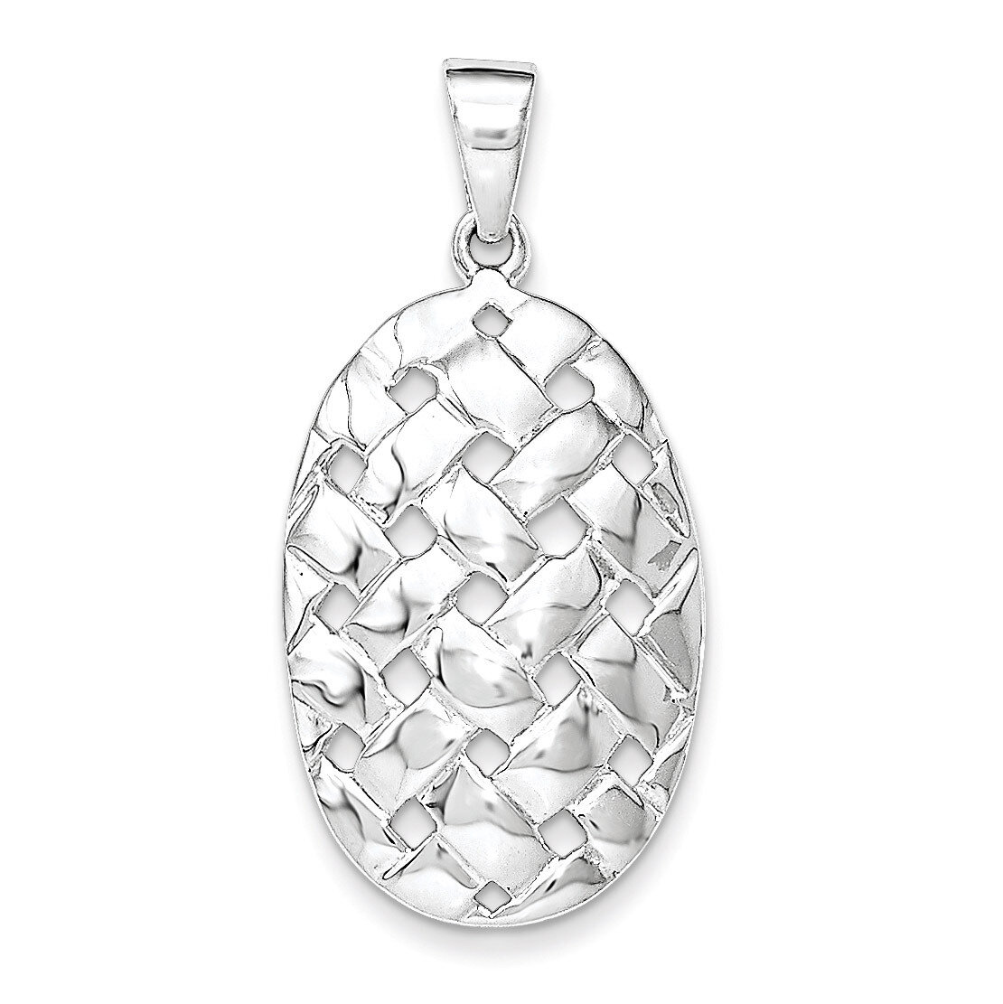 Weave Design Pendant Sterling Silver QP4313