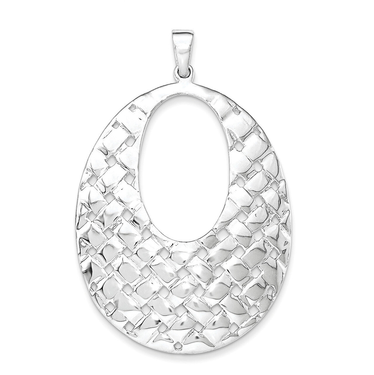 Weave Design Pendant Sterling Silver QP4314