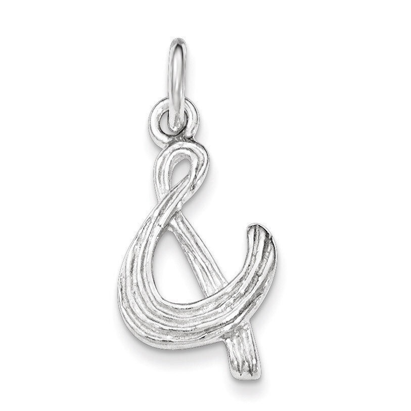Polished &amp; Symbol Pendant Sterling Silver QP4329