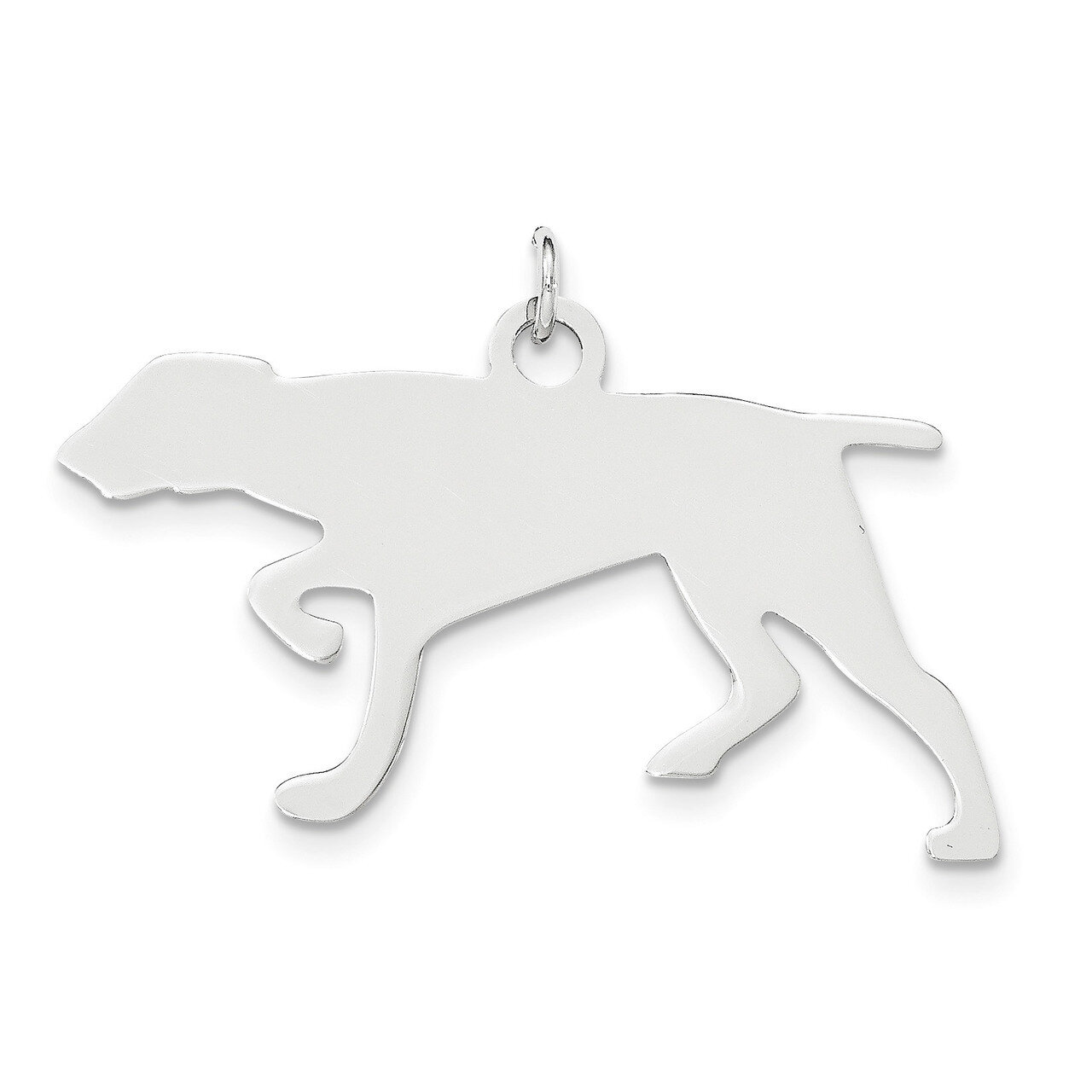 Toni Tails Engraveable Large Pointer Disc Charm Sterling Silver QP4708