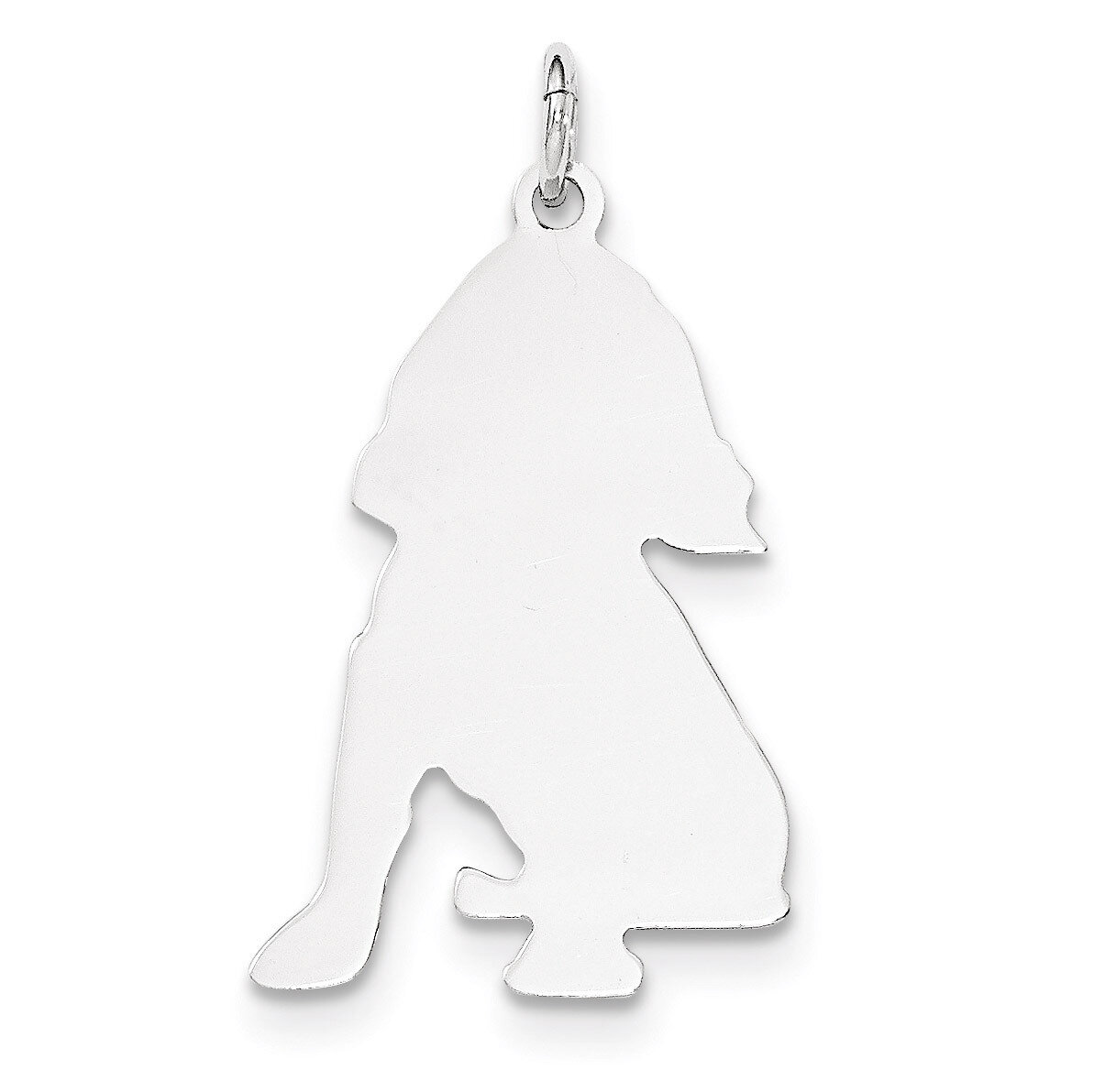Toni Tails Engraveable Small Cocker Spaniel Disc Charm Sterling Silver QP4718