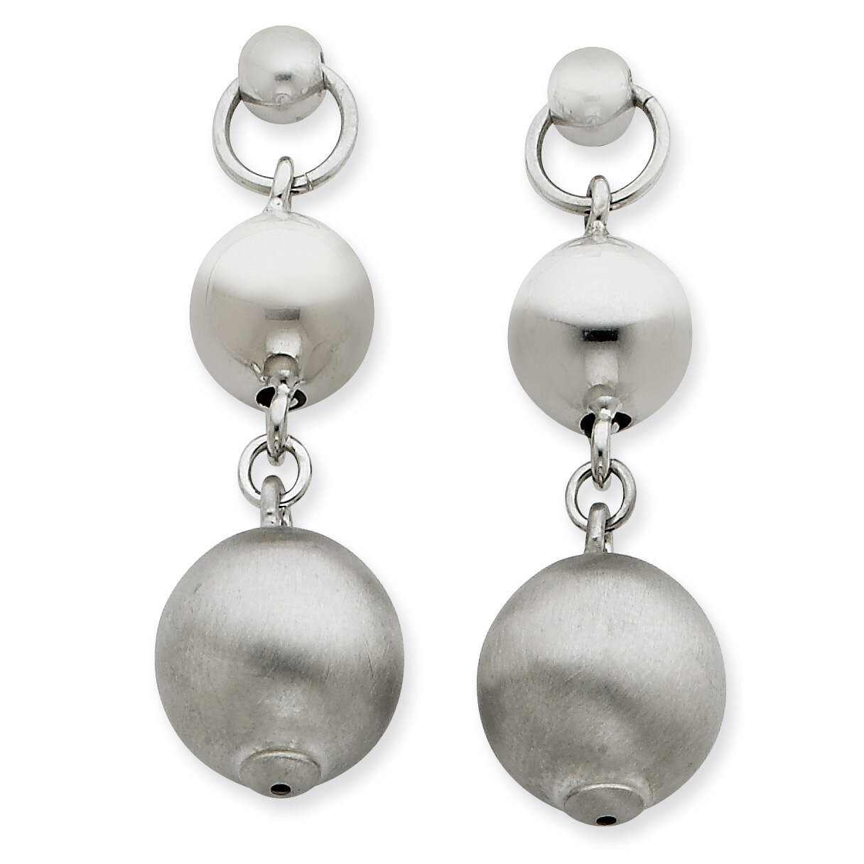 Bead Dangle Earrings Sterling Silver QPRE115