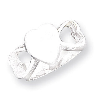 Double Hearts Ring Sterling Silver QR486-6