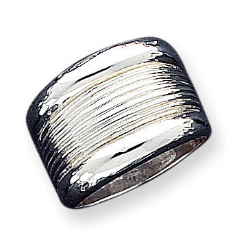 Ridged Ring Sterling Silver QR497-6
