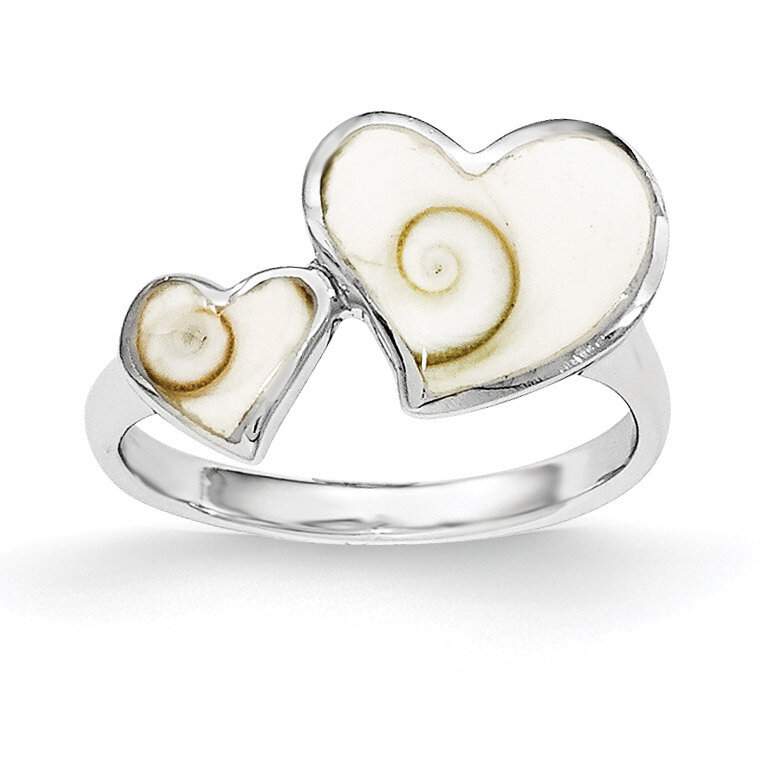 Polished Hearts Shiva Eye Ring Sterling Silver QR6002-6