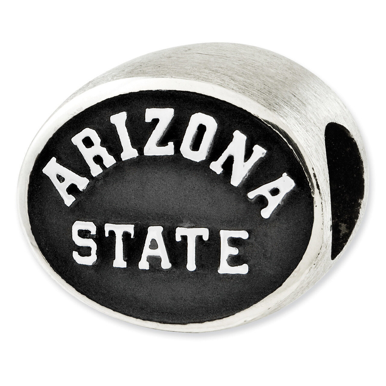 Antiqued Arizona State University Collegiate Bead Sterling Silver QRS2026
