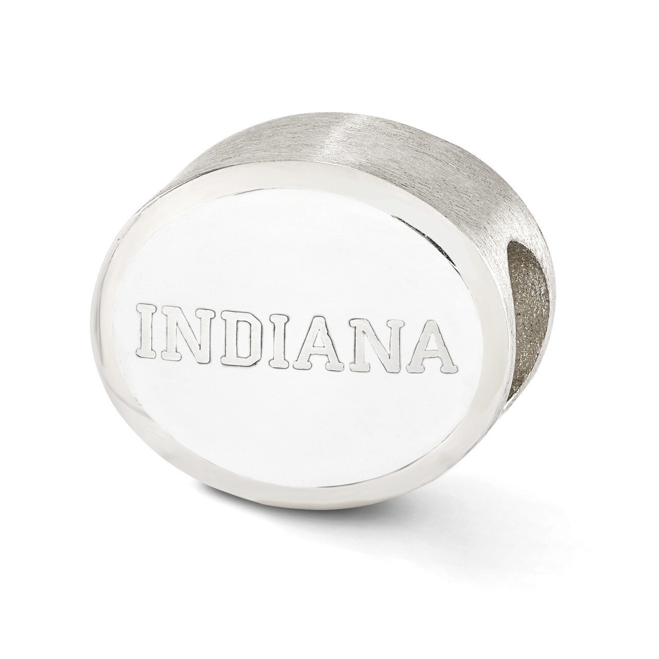 Enameled Indiana University Collegiate Bead Sterling Silver QRS2032E1