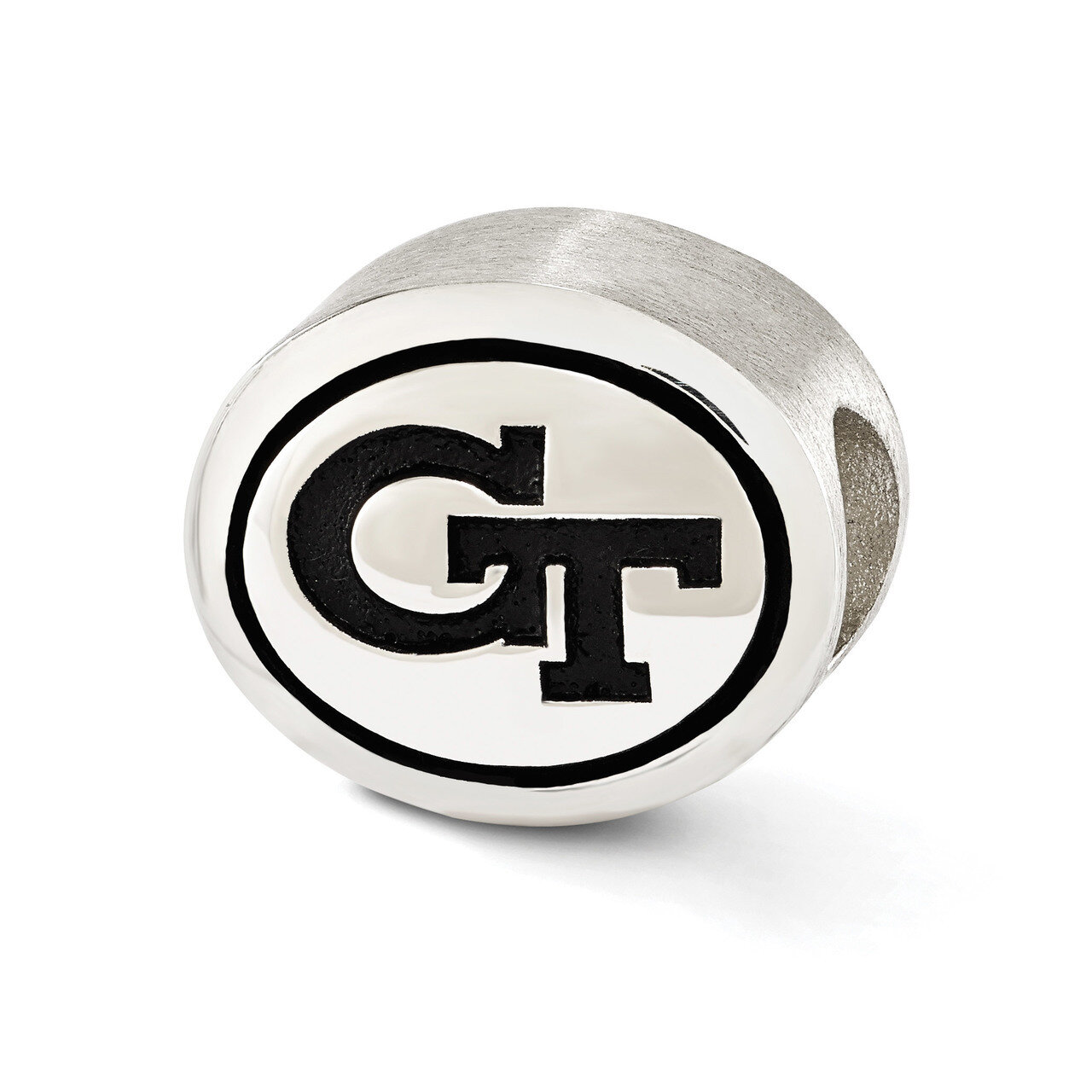 Antiqued Georgia Tech Collegiate Bead Sterling Silver QRS2070