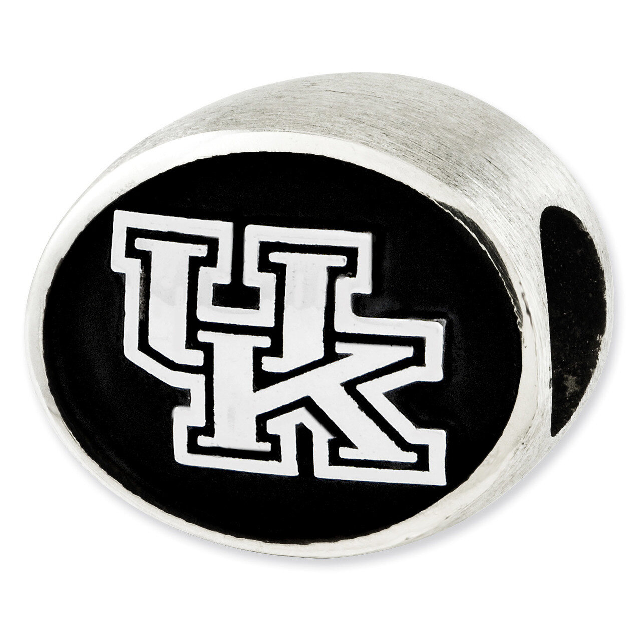 Antiqued University of Kentucky Collegiate Bead Sterling Silver QRS2072