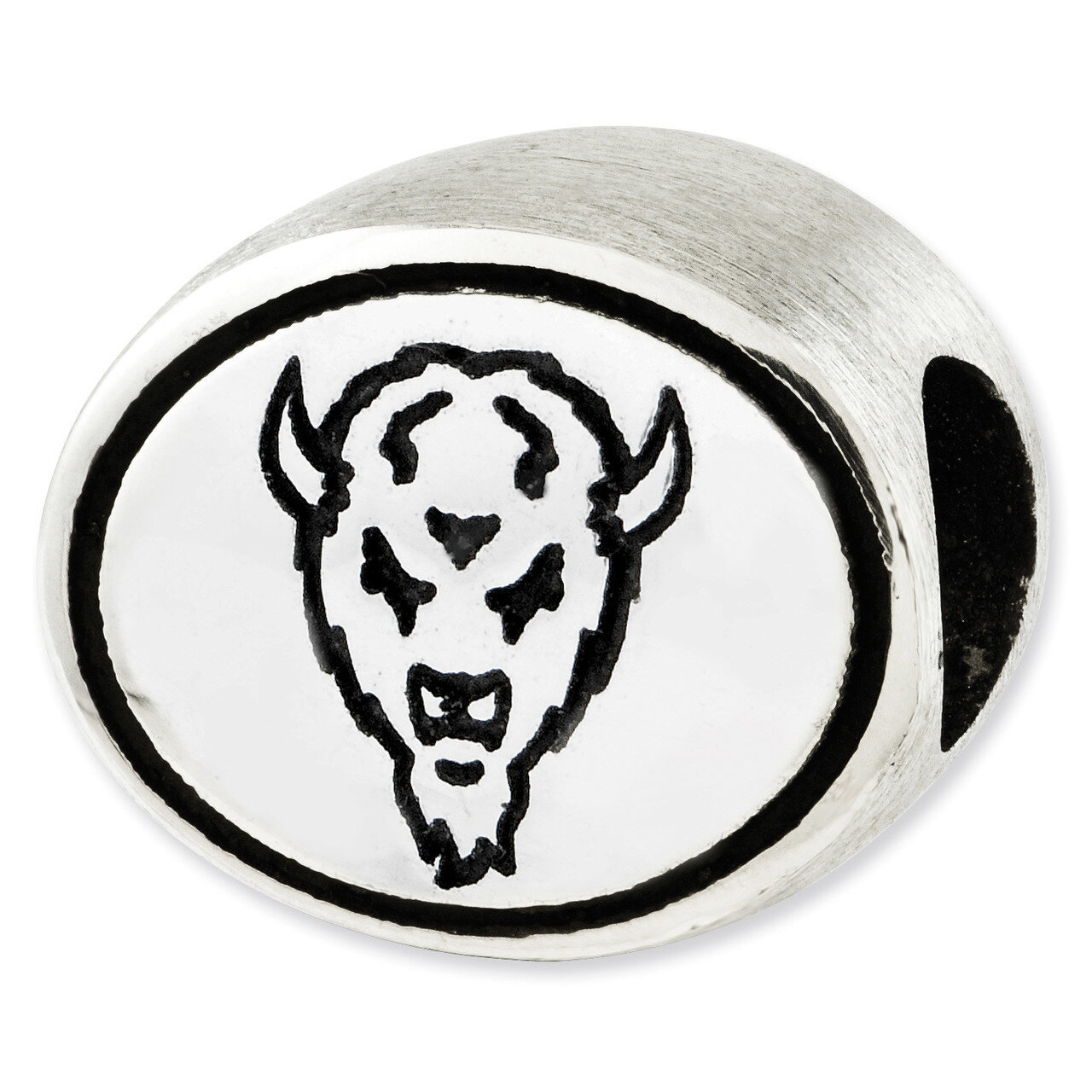 Antiqued Marshall University Collegiate Bead Sterling Silver QRS2087