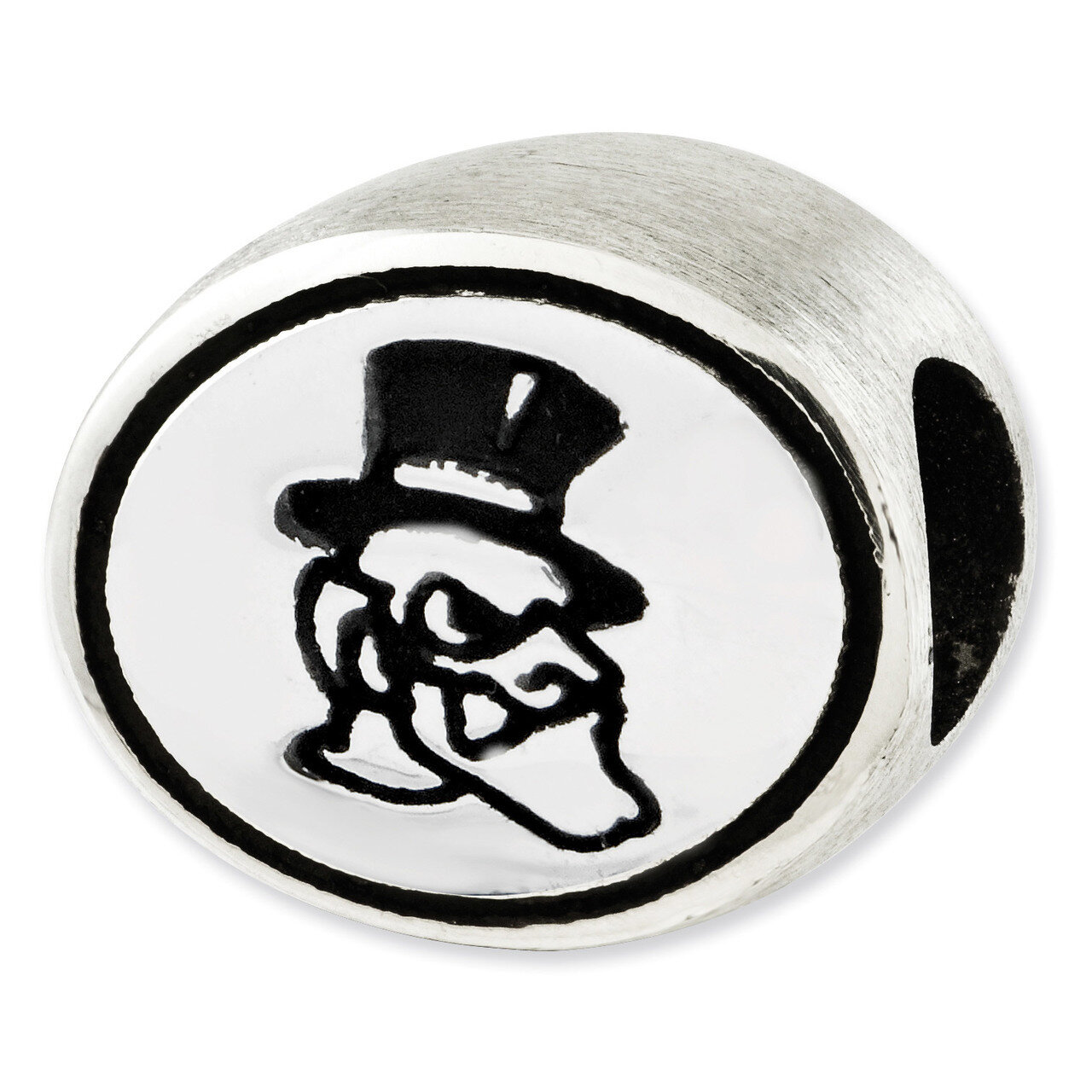 Antiqued Wake Forest University Collegiate Bead Sterling Silver QRS2089