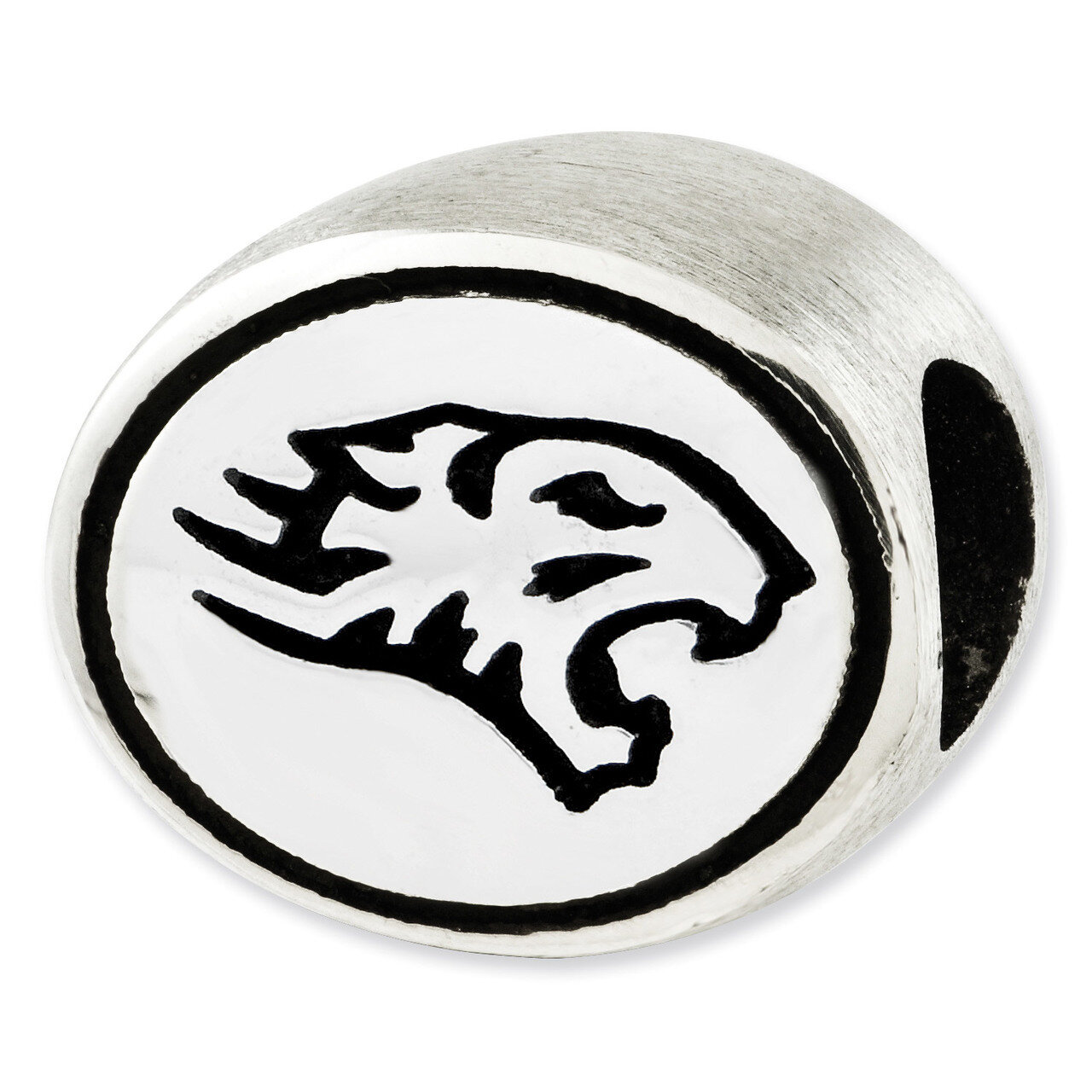 Antiqued Towson University Collegiate Bead Sterling Silver QRS2094