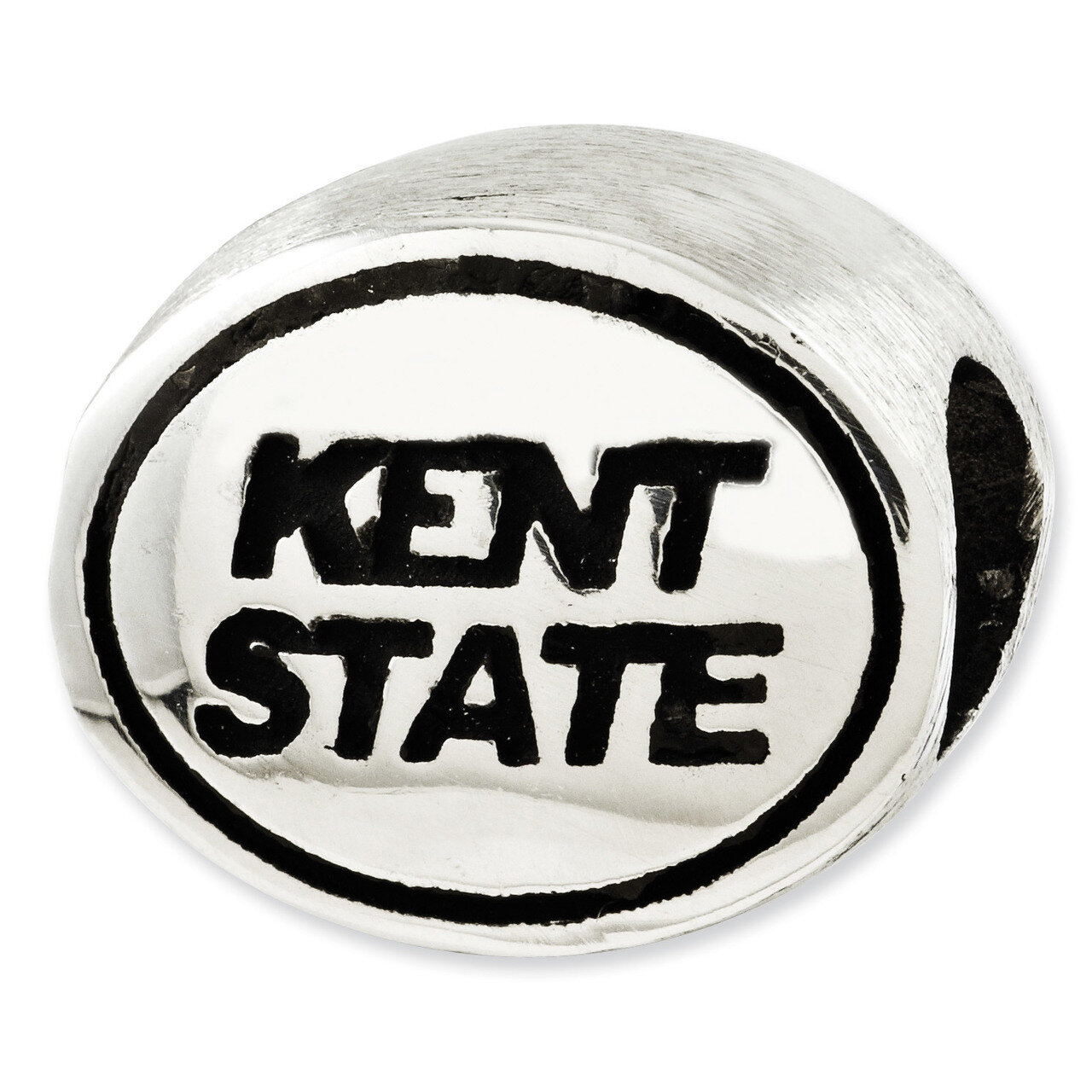 Antiqued Kent State University Collegiate Bead Sterling Silver QRS3012