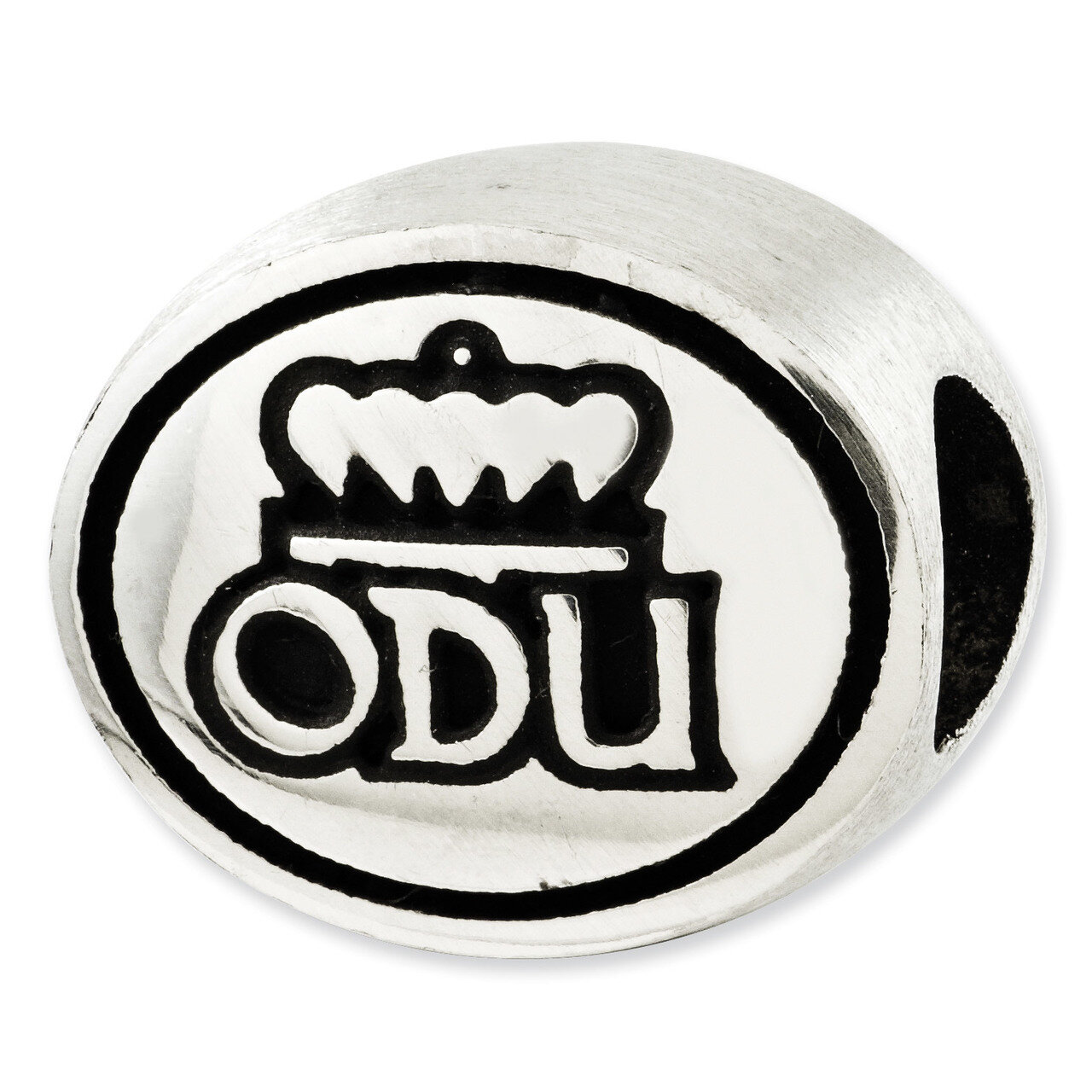 Antiqued Old Dominion University Collegiate Bead Sterling Silver QRS3015