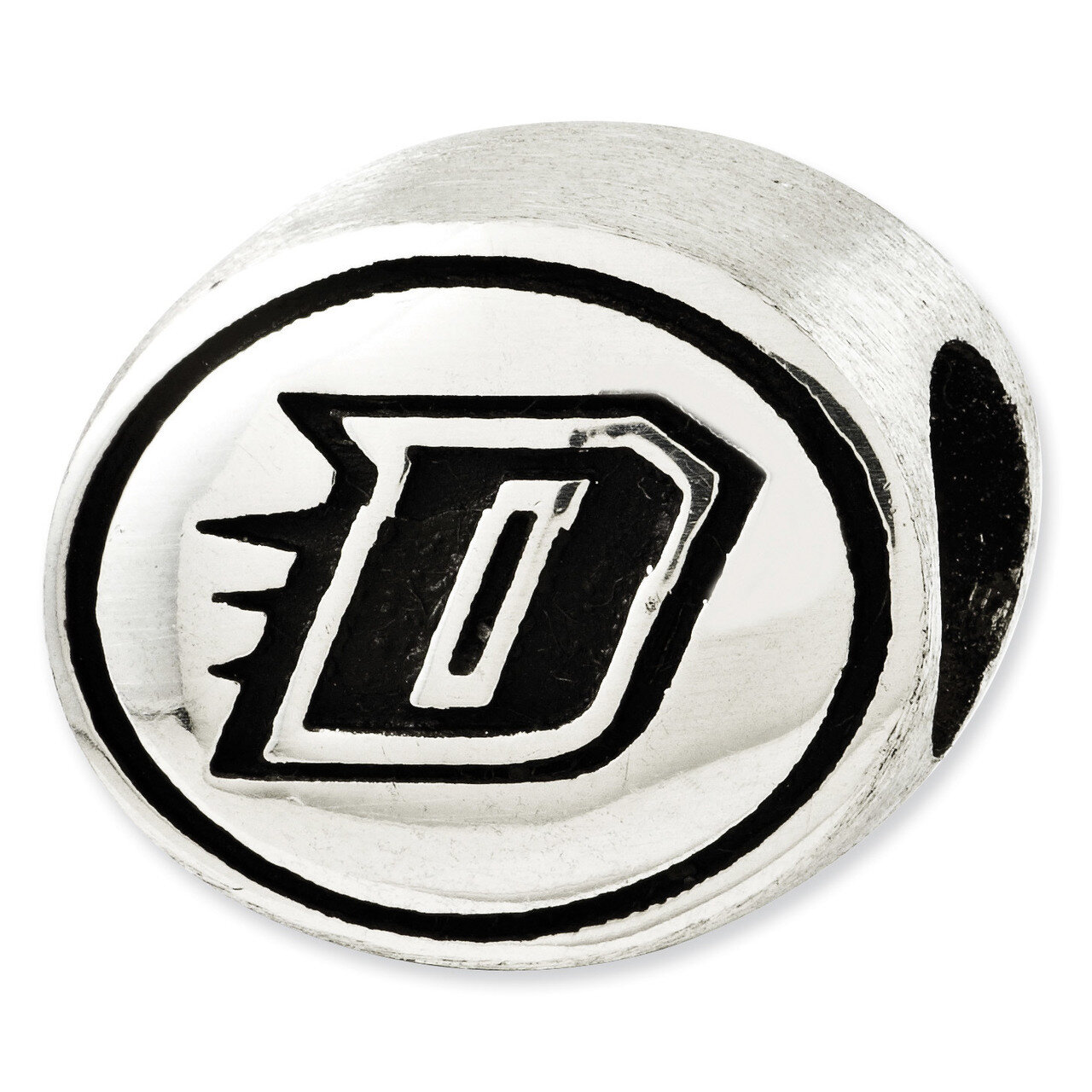 Antiqued DePaul University Collegiate Bead Sterling Silver QRS3018