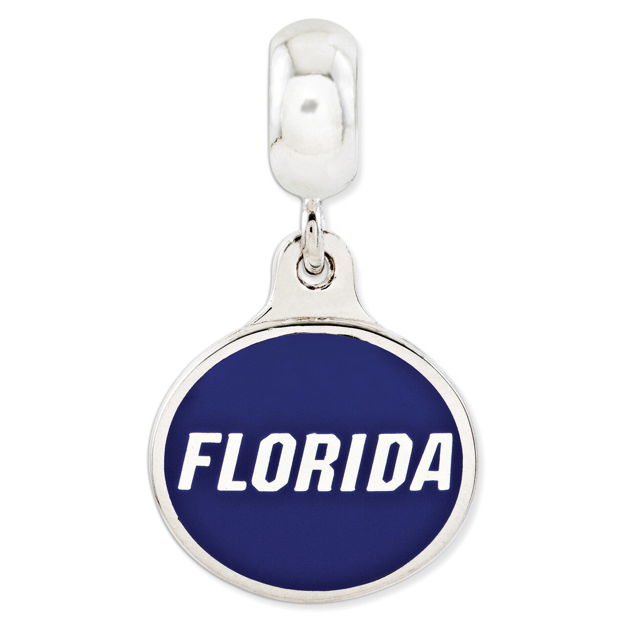 University of Florida Collegiate Enameled Dangle Bead Sterling Silver QRS3081
