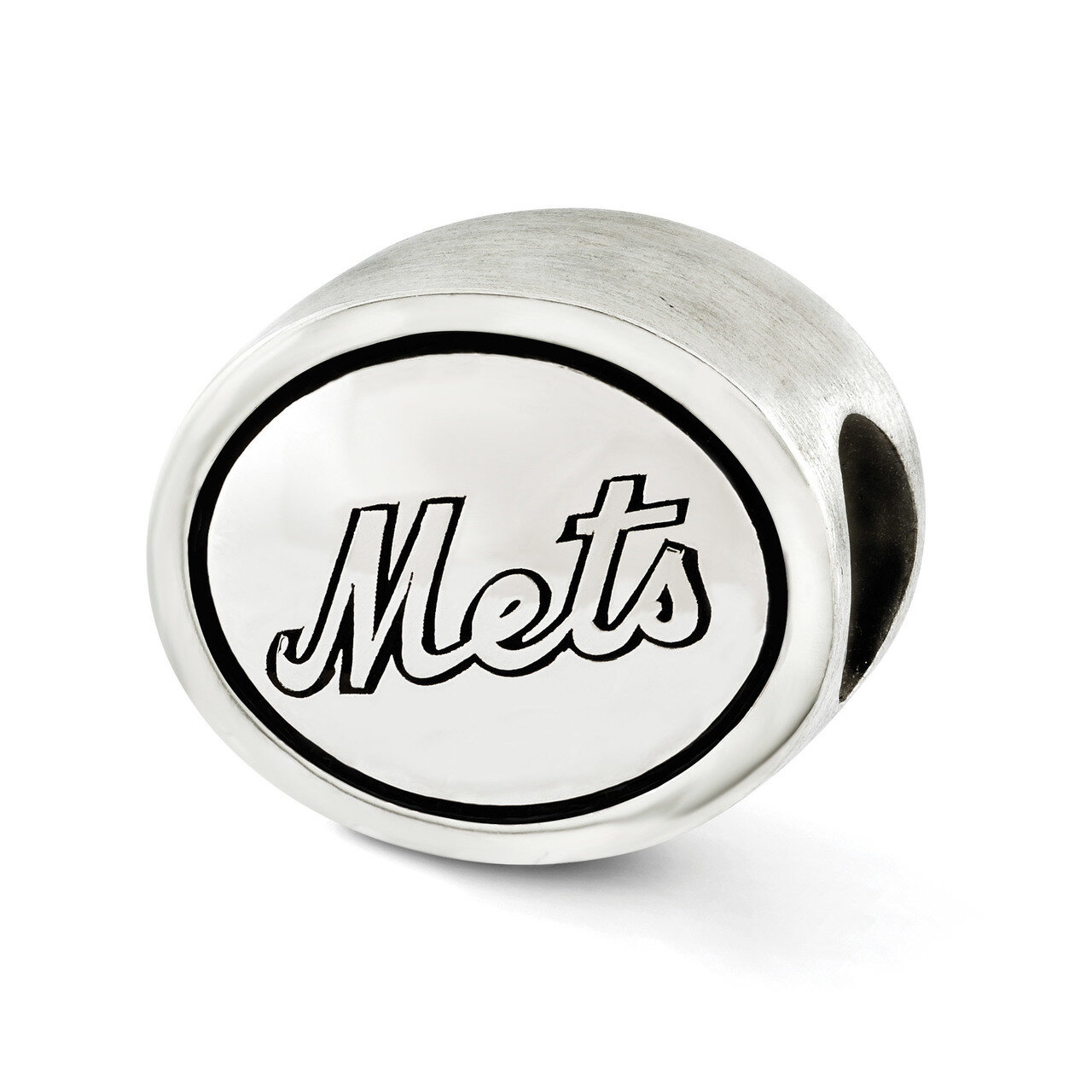 MLB Siskiyou Buckle Antiqued New York Mets Bead Sterling Silver QRS3279