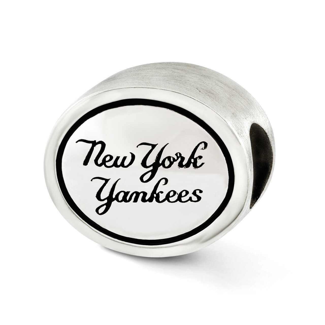 MLB Siskiyou Buckle Antiqued New York Yankees Bead Sterling Silver QRS3292