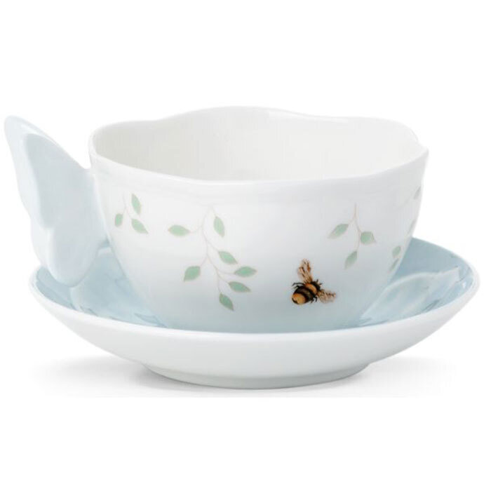 Lenox Butterfly Meadow Figural Cup &amp; Saucer 806721