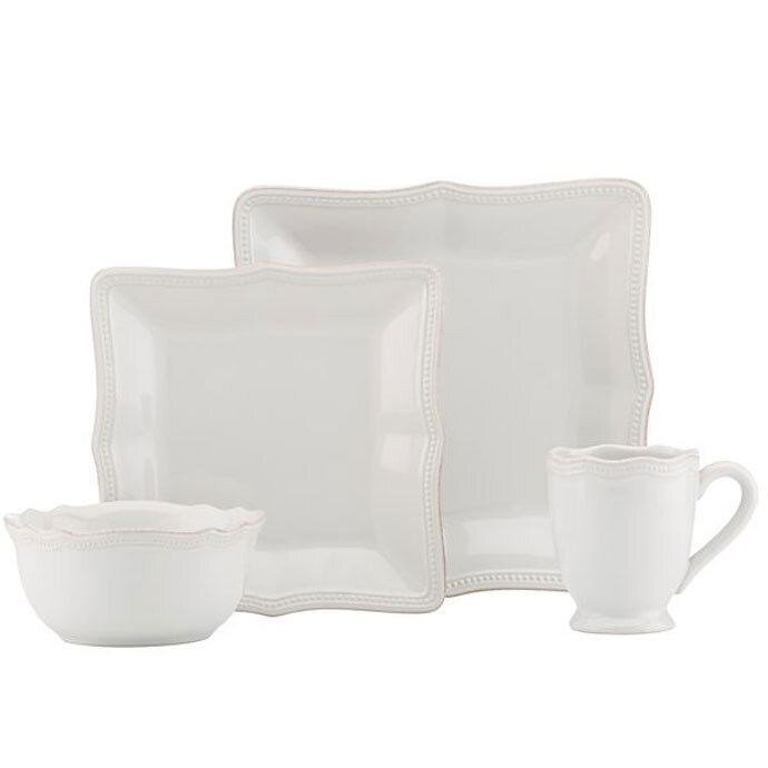 Lenox French Perle Bead White 4 Piece Set 854796, MPN: 854796, 882864566676