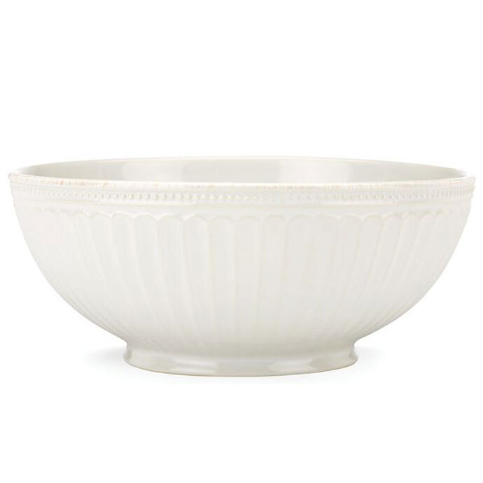 Lenox French Perle Groove White Serving Bowl Medium 856937, MPN: 856937, 882864583031