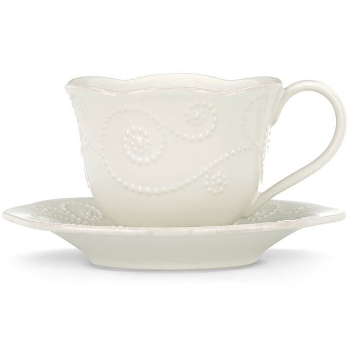 Lenox French Perle White Cup &amp; Saucer 822946, MPN: 822946, 882864324818