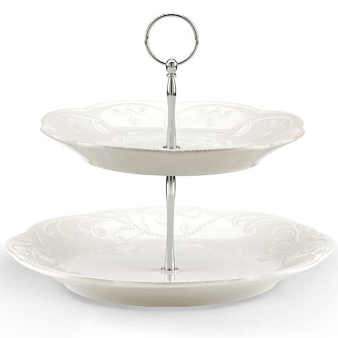 Lenox French Perle White Tiered Server 844453