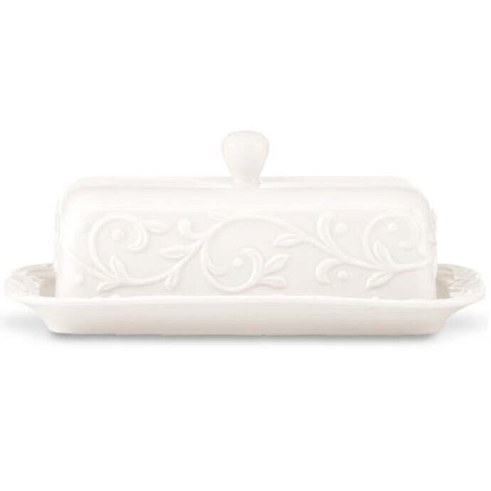 Lenox Opal Innocence Carved Covered Butter 826012