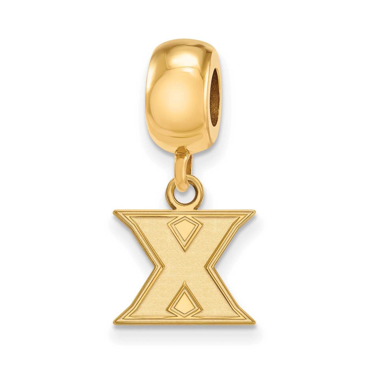 Xavier University Bead Charm x-Small Dangle Sterling Silver Gold-Plated GP011XU, MPN: GP011XU, 1911…