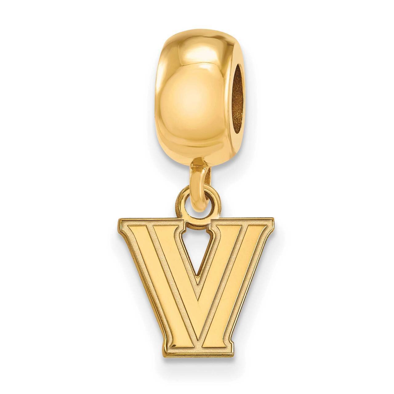 Villanova University Bead Charm x-Small Dangle Gold-plated on Sterling Silver GP050VIL, MPN: GP050V…