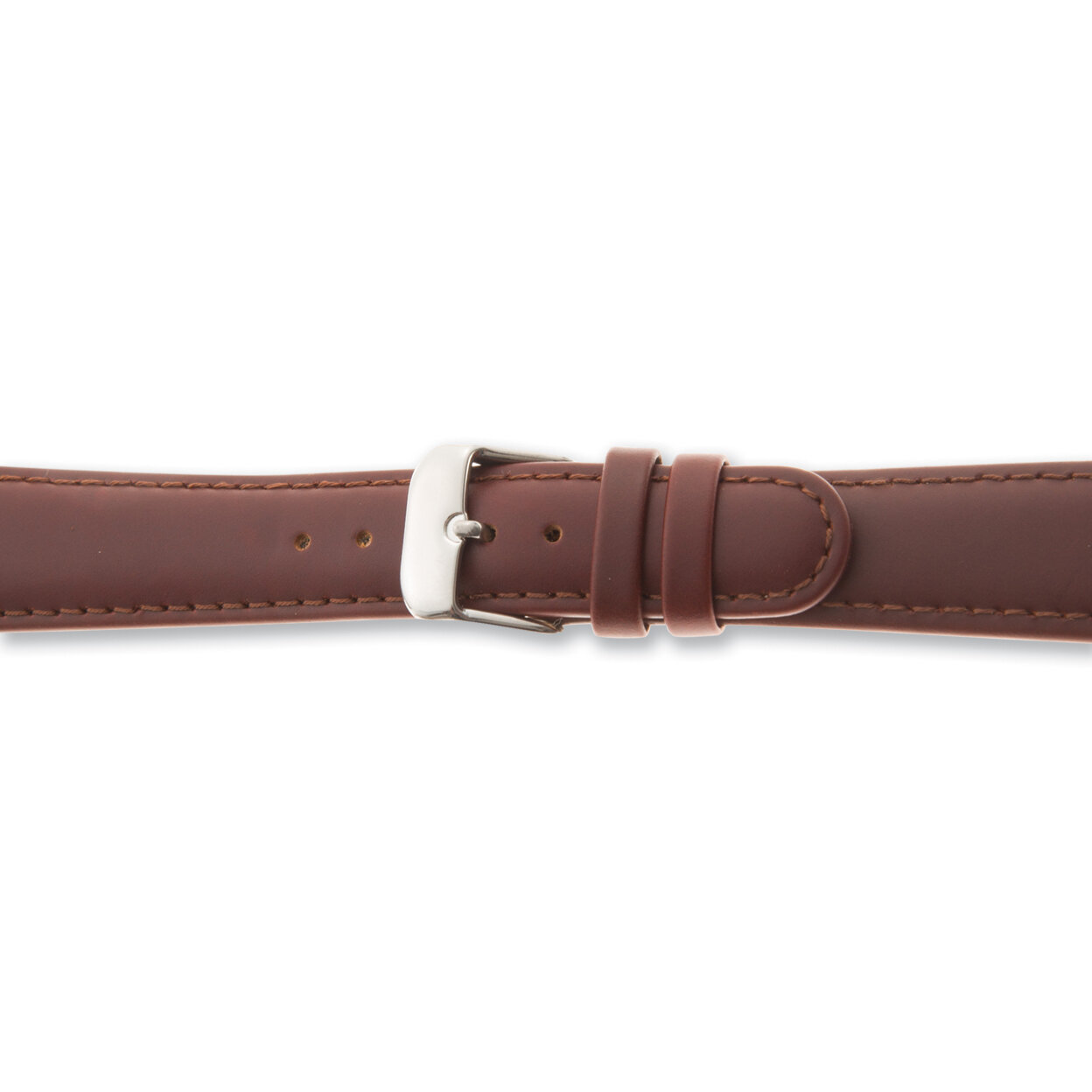 18mm Brown Oilskin Leather Watch Band BA338-18