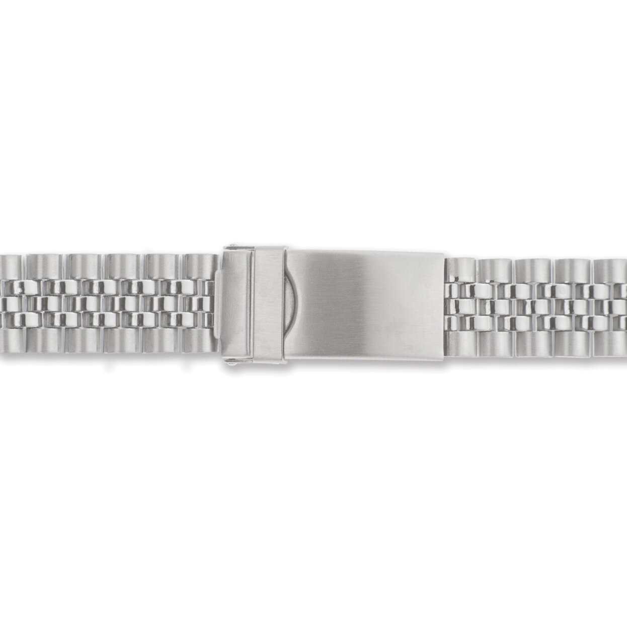 Mens 18-22mm Long Jubilee-style Stainless Steel Watch Band BA351