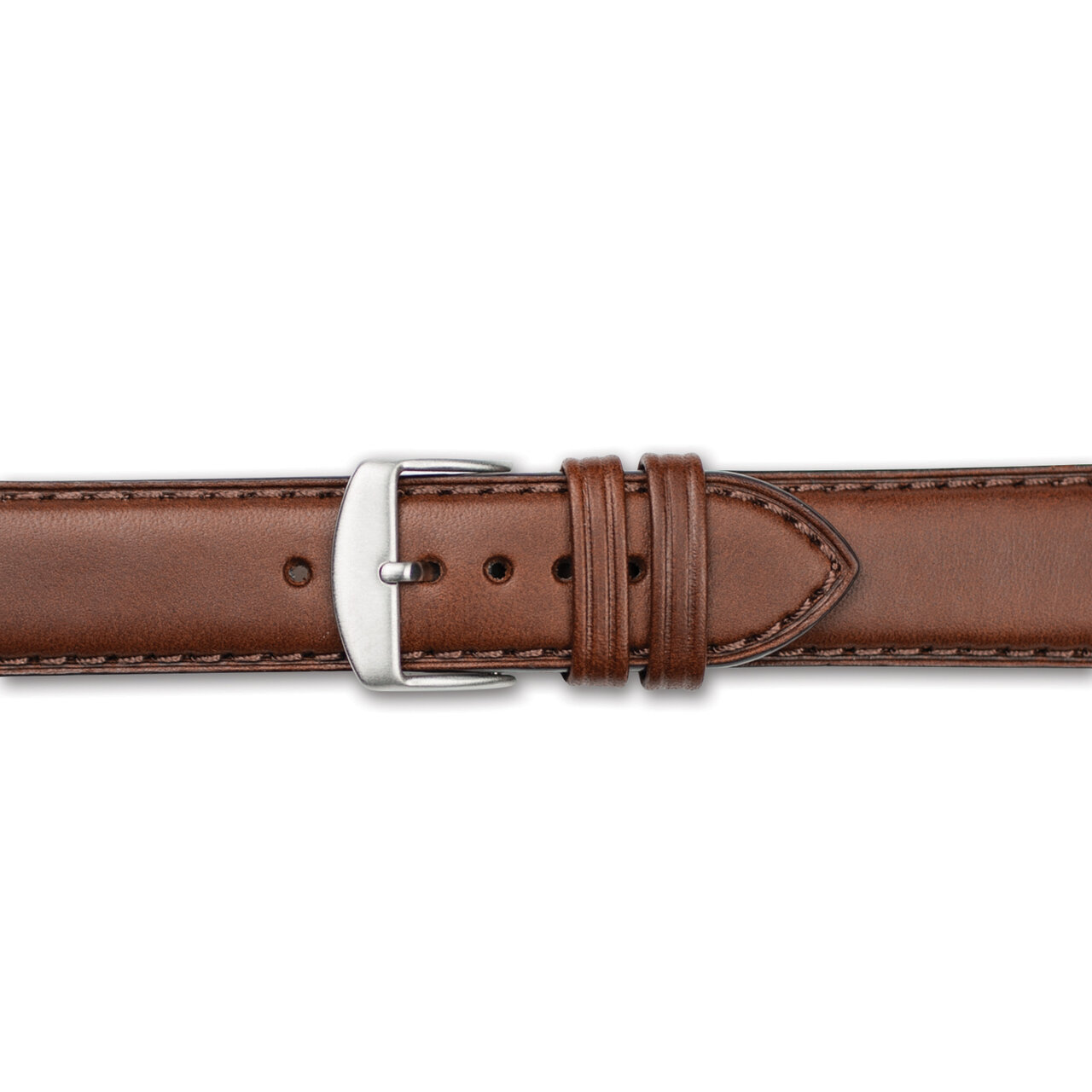 18mm Dark Brown Full Oil Leather Watch Band BA356-18