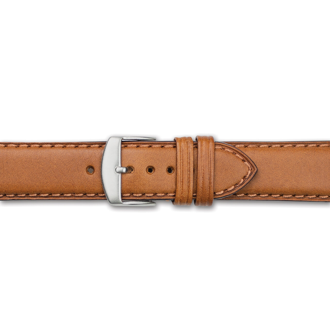24mm Tan Full Oil Leather Watch Band BA357-24