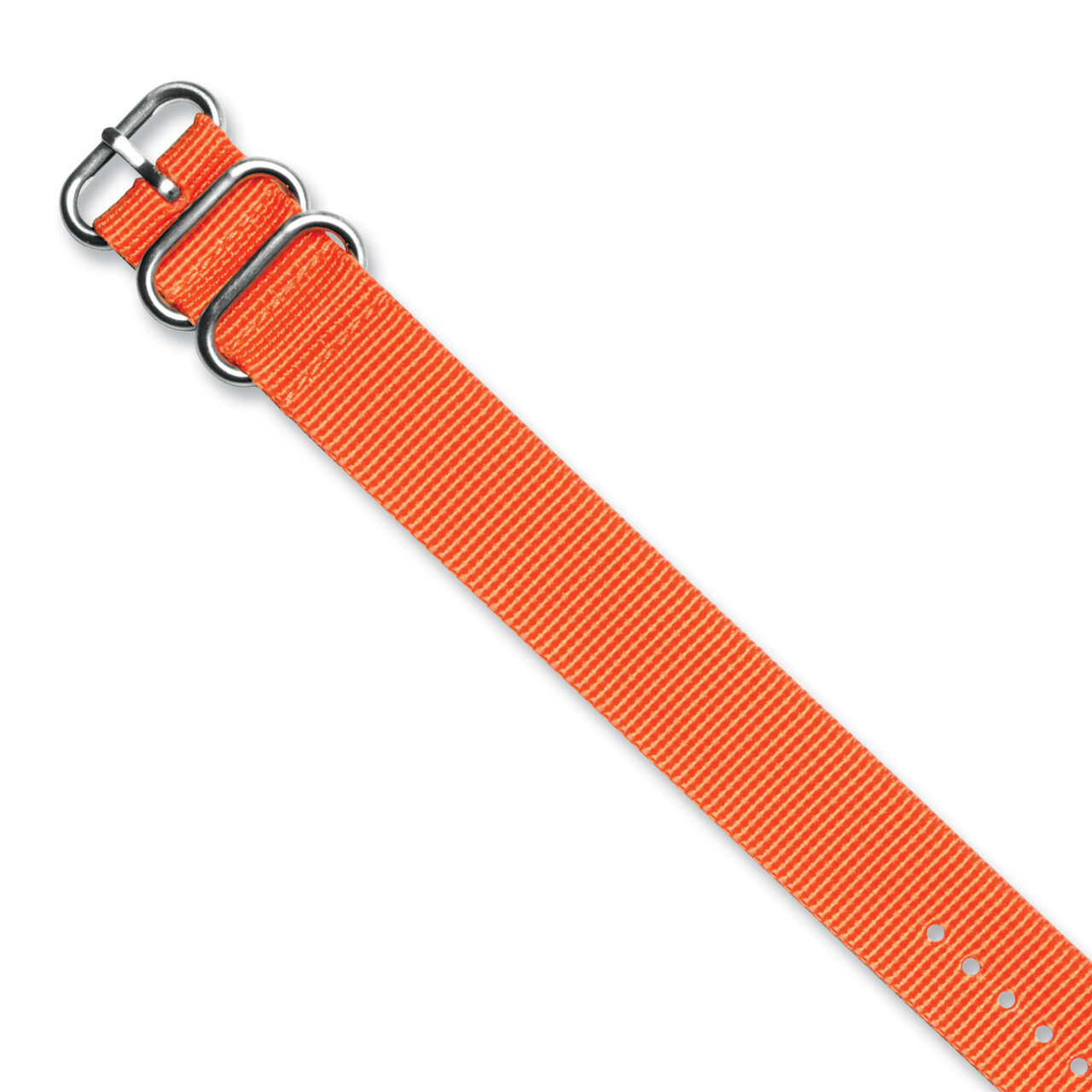22mm 1-Piece Orange Ballistic Nylon Watch Band BA382-22