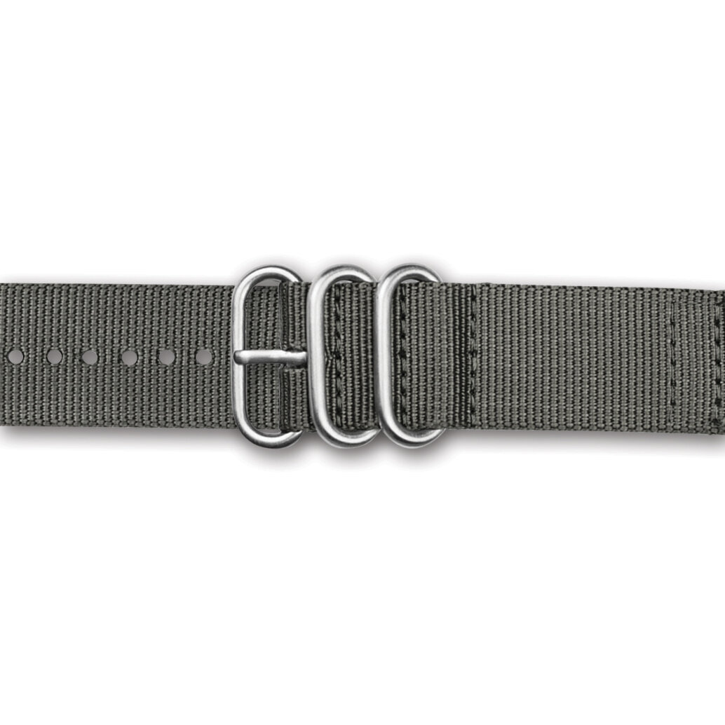 18mm 2-Piece Grey Ballistic Nylon Watch Band BA391-18