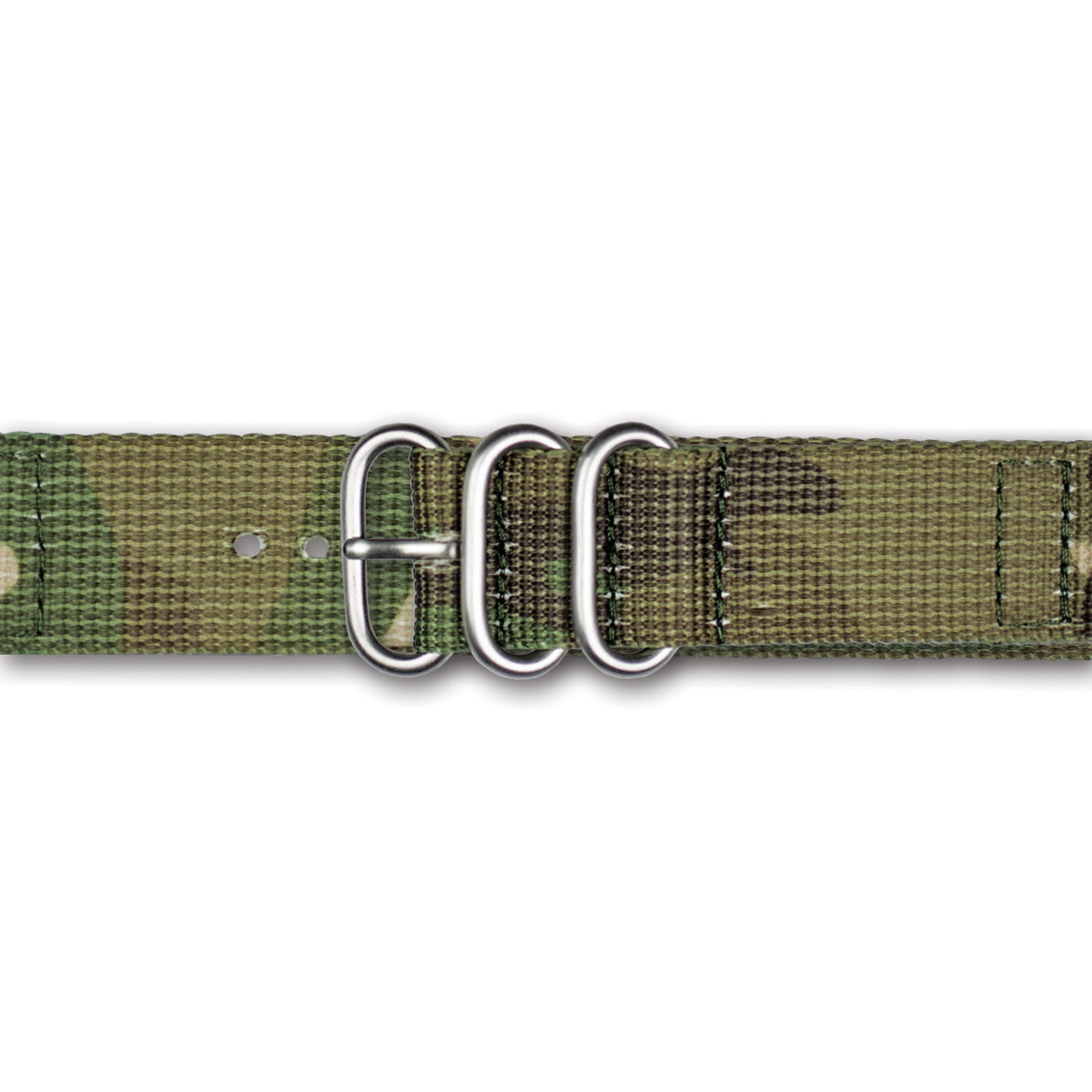 22mm 2-Piece Green Camo Ballistic Nylon Watch Band BA397-22