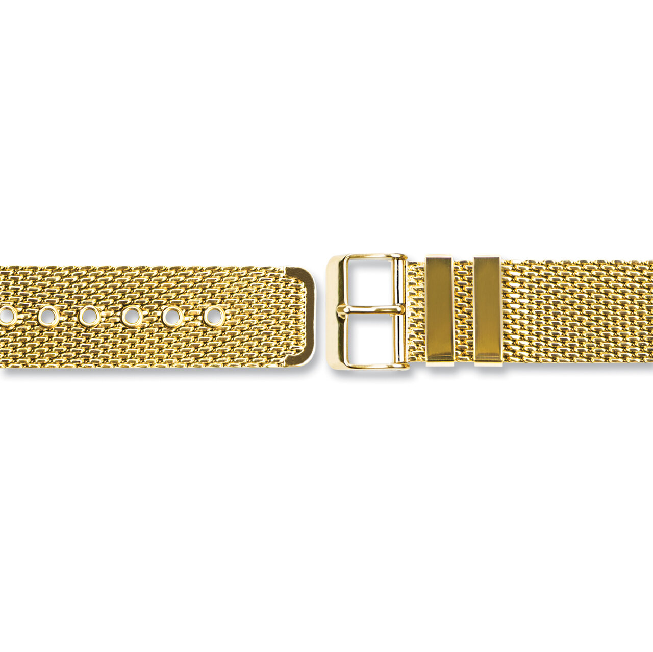 18mm Gold-tone Stainless Steel Mesh 2-Piece Watch Band BA414-18