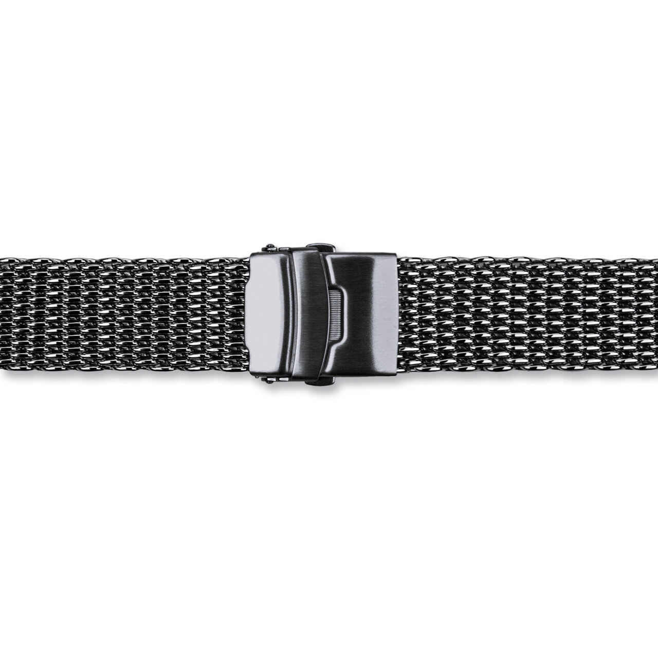 20mm PVD-Black Stainless Shark Mesh with Divers Watch Band  BA420-20, MPN: BA420-20,